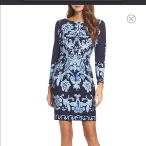 Eliza J crepe sheath dress